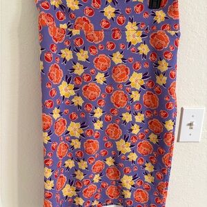 NWOT Floral Women's Skirt in Purple and Orange
